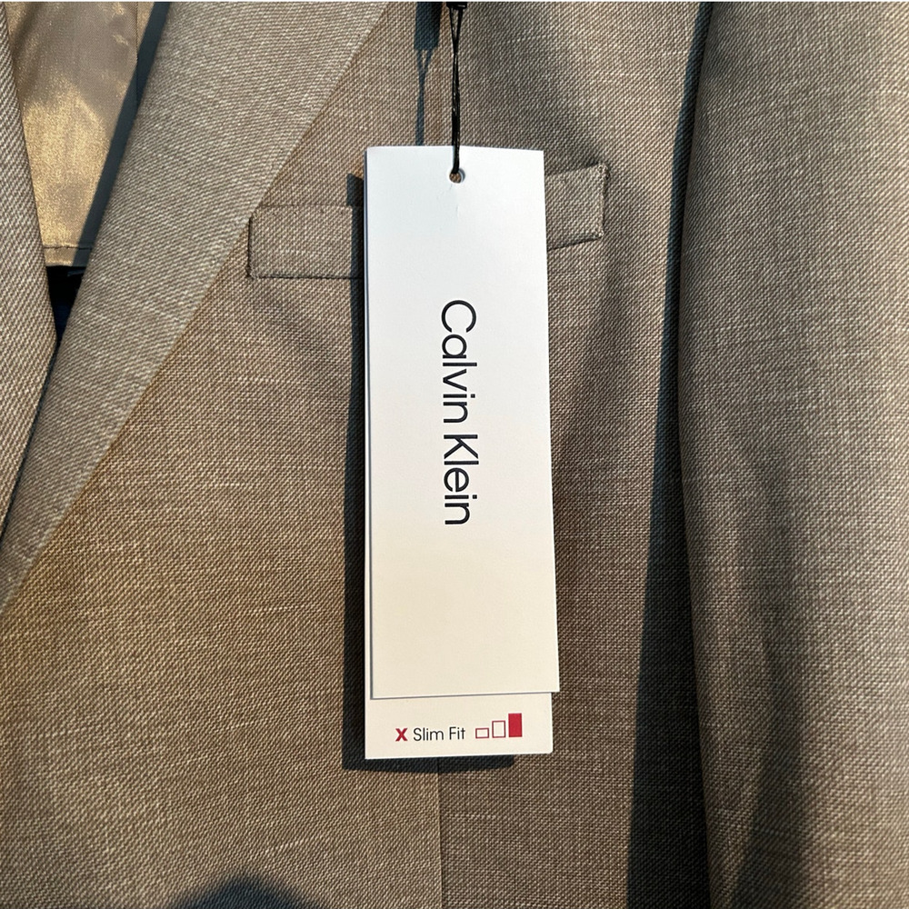 NWT Calvin Klein X Slim-Fit Mariano Sport Coat – Tan – Men’s 40L - Picture 7 of 10
